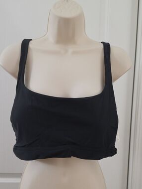 Aerie | Longline Sports Bra Crop Tank Top – Black, Size XXL